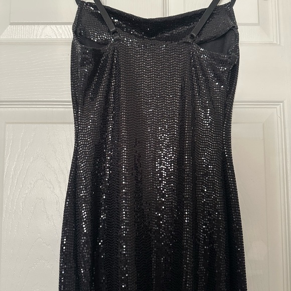 Bebe Black Sequin Maxi Dress - Picture 6 of 8